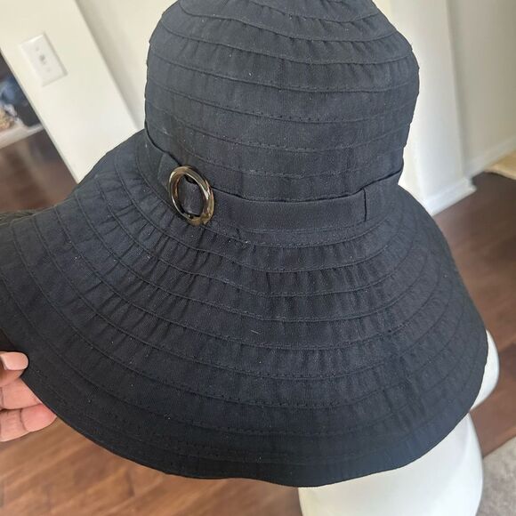Tommy Bahsma Black Wide Brim Sunhat O/S - Picture 2 of 6